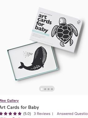 Wee Gallery Ocean Art Cards for baby